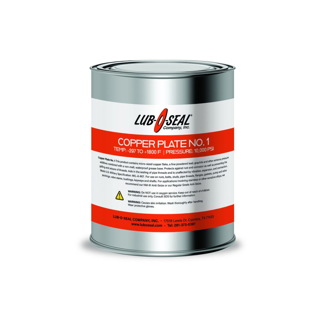 Lub-O-Seal Copper Plate® No.1 Anti-seize Compound – Lub-O-Seal Company ...